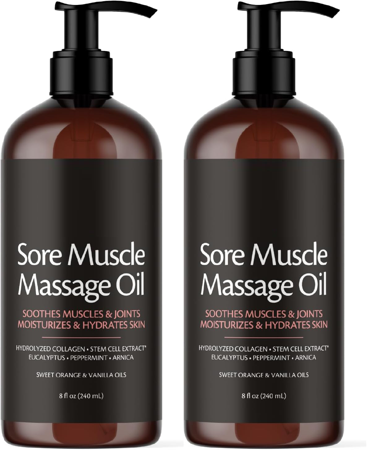 Anti Cellulite Massage Oil for Massage Therapy with Collagen (8 Fl Oz)