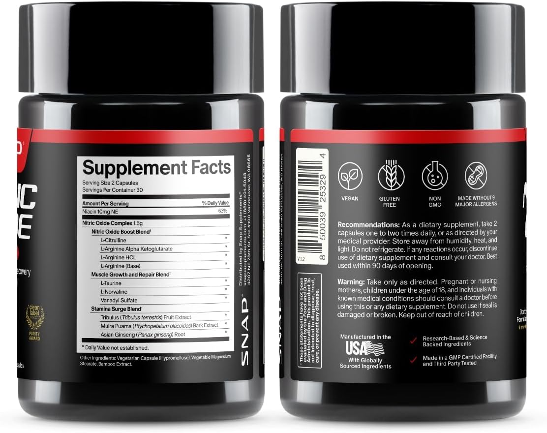 Both bottles shown with their Supplement Facts panels