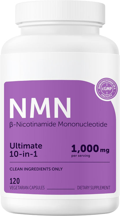 Micro Ingredients NMN Complex 1000mg Per Serving, 120 Veggie Capsules