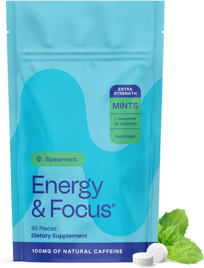 Neuro Energy & Focus Mints, Extra Strength, Peppermint, 90 Count