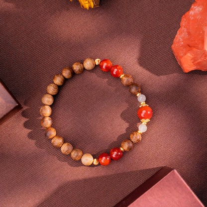 Restorative Path A Agarwood & Agate Bracelet Agarwood Agate for gentle healing
