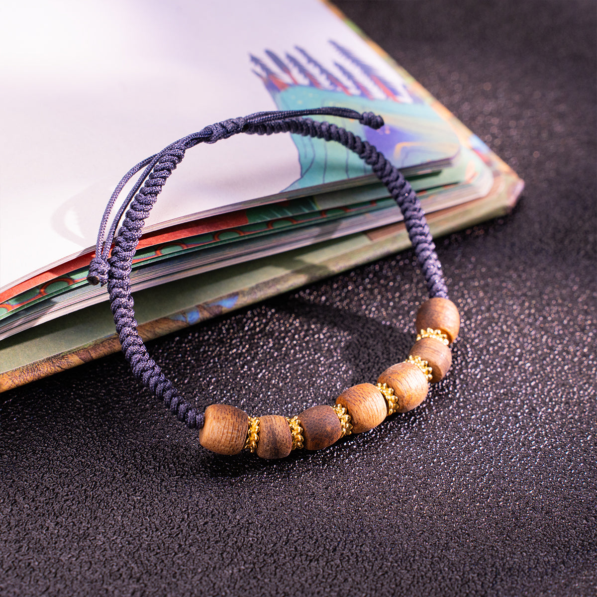 Wrist talisman a Agarwood piece for steady focus, calm and personal growth
