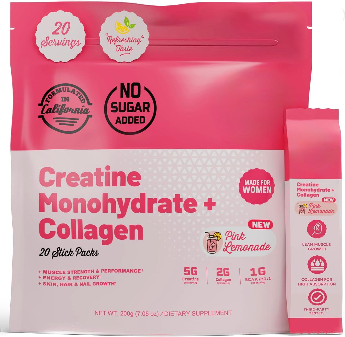Old School Labs Creatine for Women with Collagen and BCAA, Unflavored