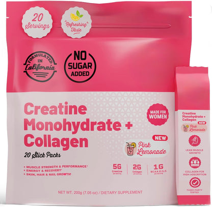 Old School Labs Creatine for Women with Collagen and BCAA, Unflavored