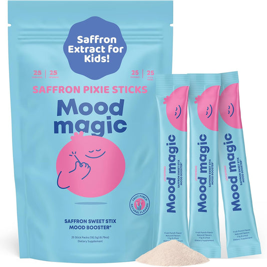 JoySpring Mood Magic Kids Saffron Sticks, Fruit Punch, 25 Ct, 4+
