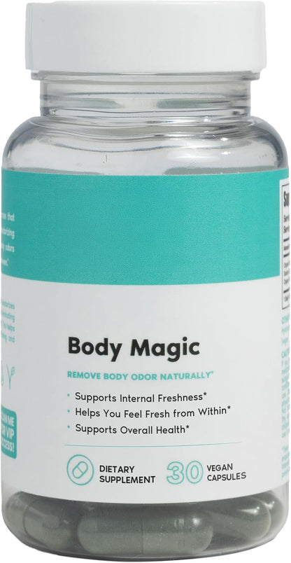 Her Fantasy Box | Body Magic | Chlorophyll Capsules - 30 Vegan Capsules for Detox, Digestion, Gut Health, Skin Support, and Oily Skin - Natural Energy Booster