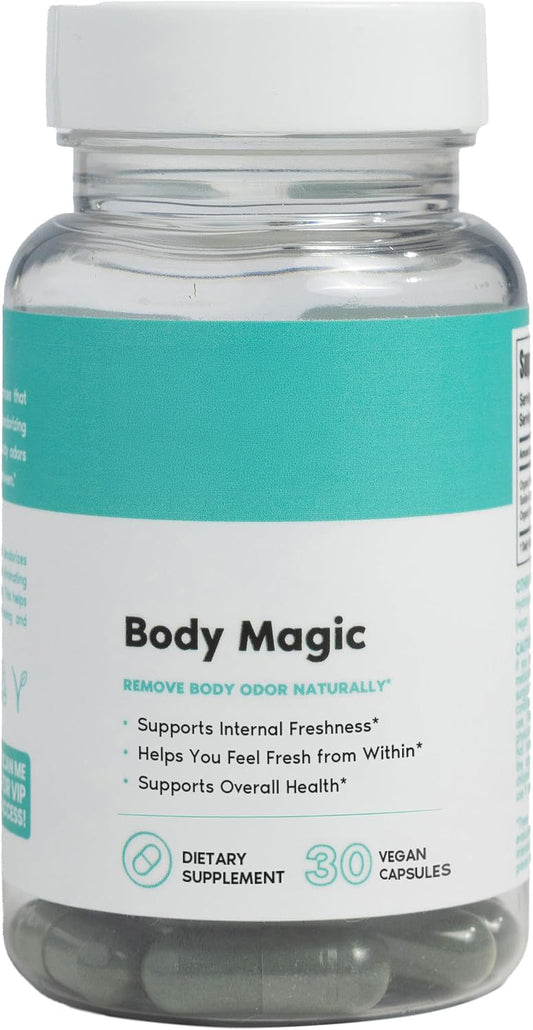 Her Fantasy Box | Body Magic | Chlorophyll Capsules - 30 Vegan Capsules for Detox, Digestion, Gut Health, Skin Support, and Oily Skin - Natural Energy Booster