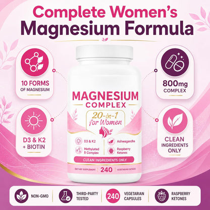 Complete women's magnesium formula graphic