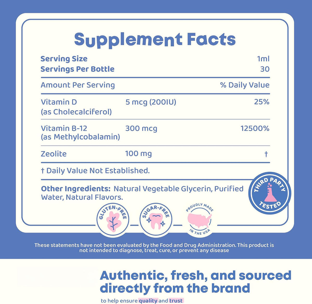 JoySpring LingoLeap Kids Zeolite Drops with B12 and D3, Berry, 30 Ct
