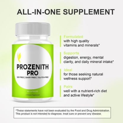 All-in-one supplement graphic for digestion, energy and mental clarity