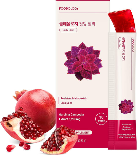 FOODOLOGY Coleology Cutting Jelly, Pomegranate Flavor, 10 Sticks
