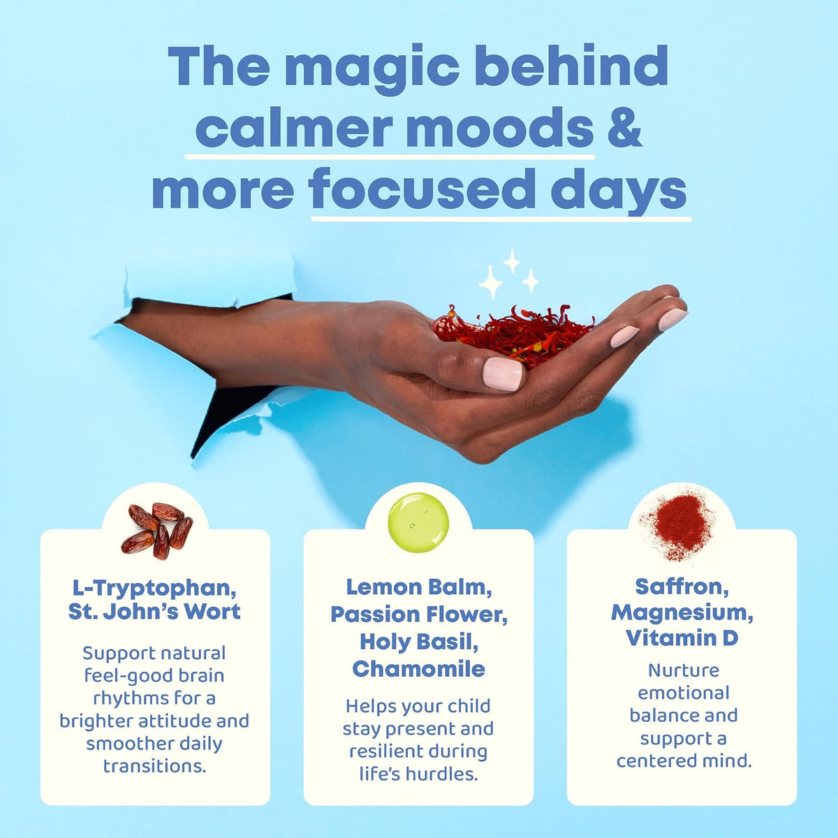 JoySpring Mood Magic Kids Saffron Sticks, Fruit Punch, 25 Ct, 4+