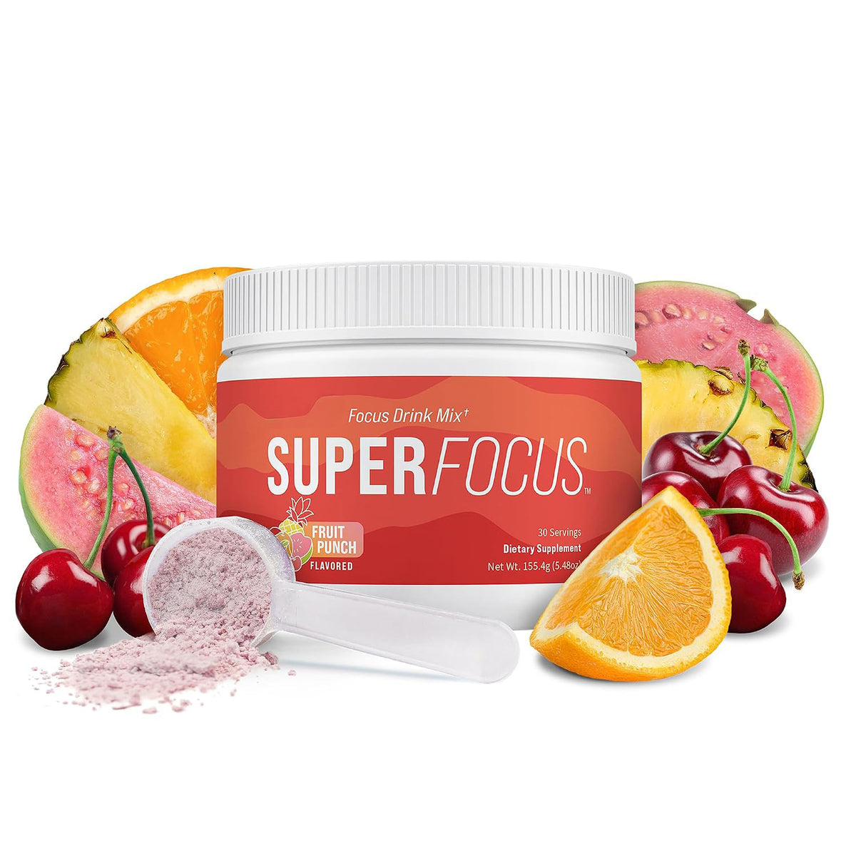 Nello Superfocus – Nootropic Focus Drink Mix for Productivity, L-Theanine, Rhodiola Rosea, Alpha-GPC, Lion’s Mane, Tyrosine, Sugar-Free Packets (20 Servings (Caffeine), Fruit Punch)