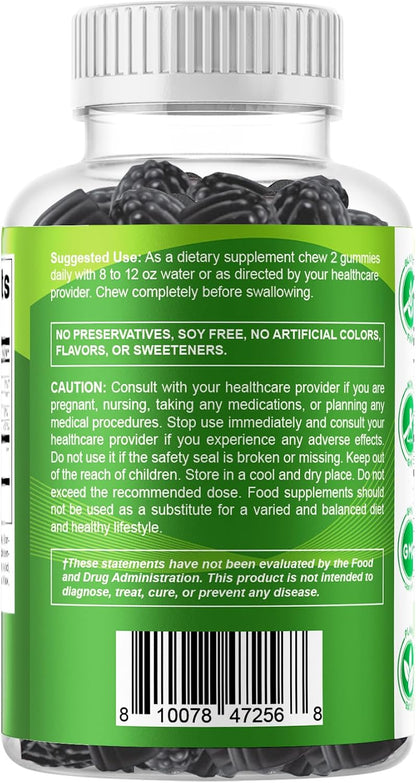 Vitamatic Moringa Gummies – Sugar-Free Botanical Extract – Green Superfood Supplement – Vegan, Pectin-Based, Non-GMO – Plant-Based Gummies – 60 Count