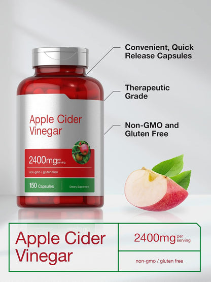 Horbäach Apple Cider Vinegar Capsules | 2400mg | 150 Count