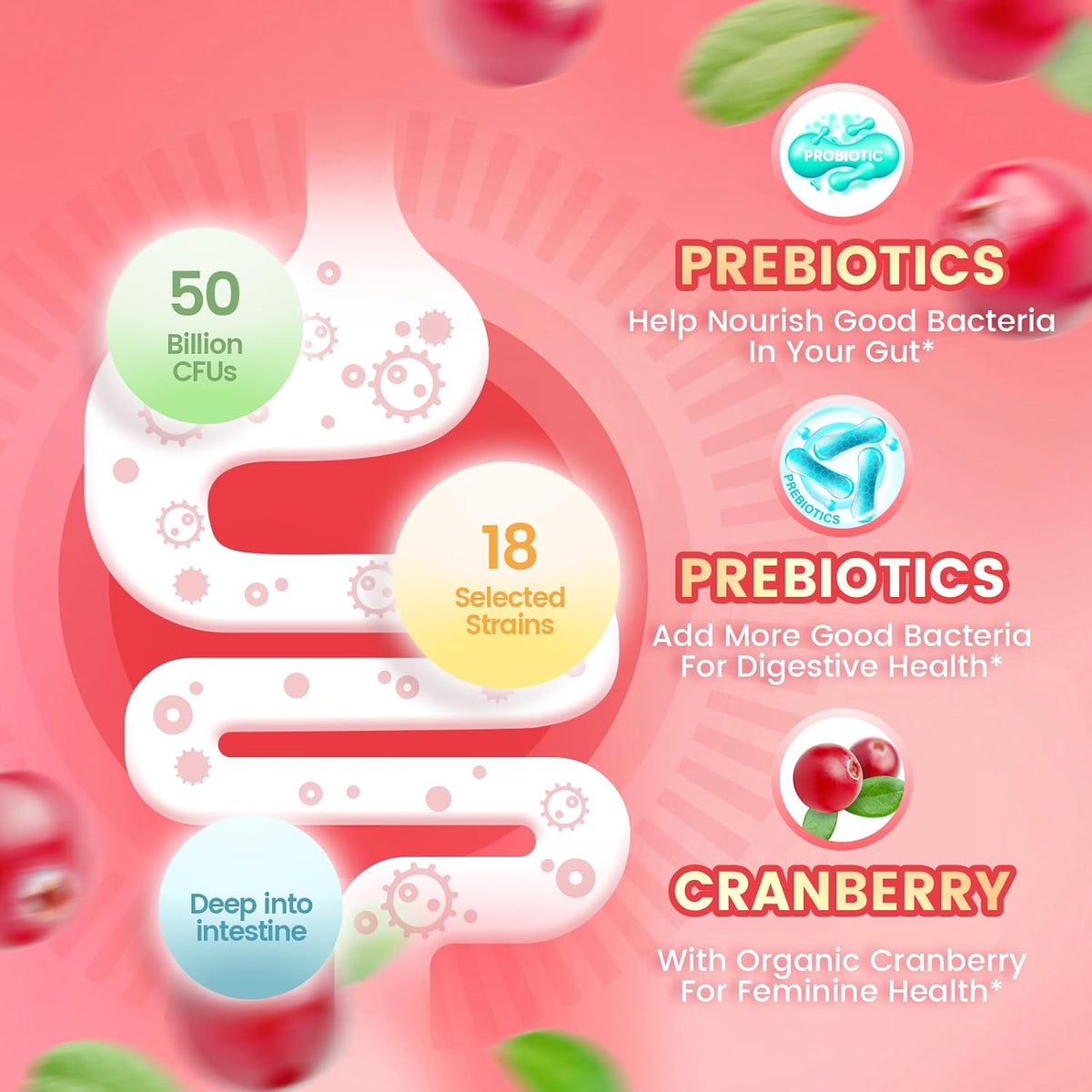 Women Probiotic Gummies, Vaginal Probiotics for Women