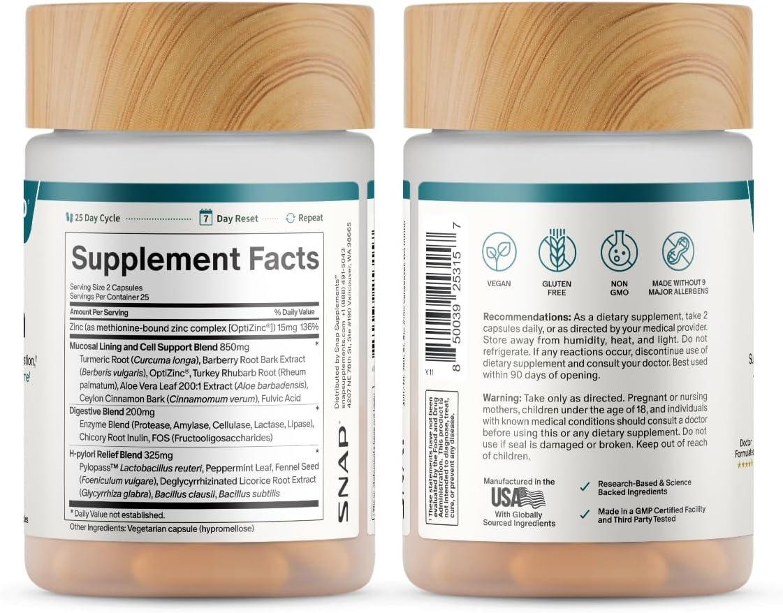 Snap Supplements Gut Health Supplement & Organic Spirulina Chlorella Bundle