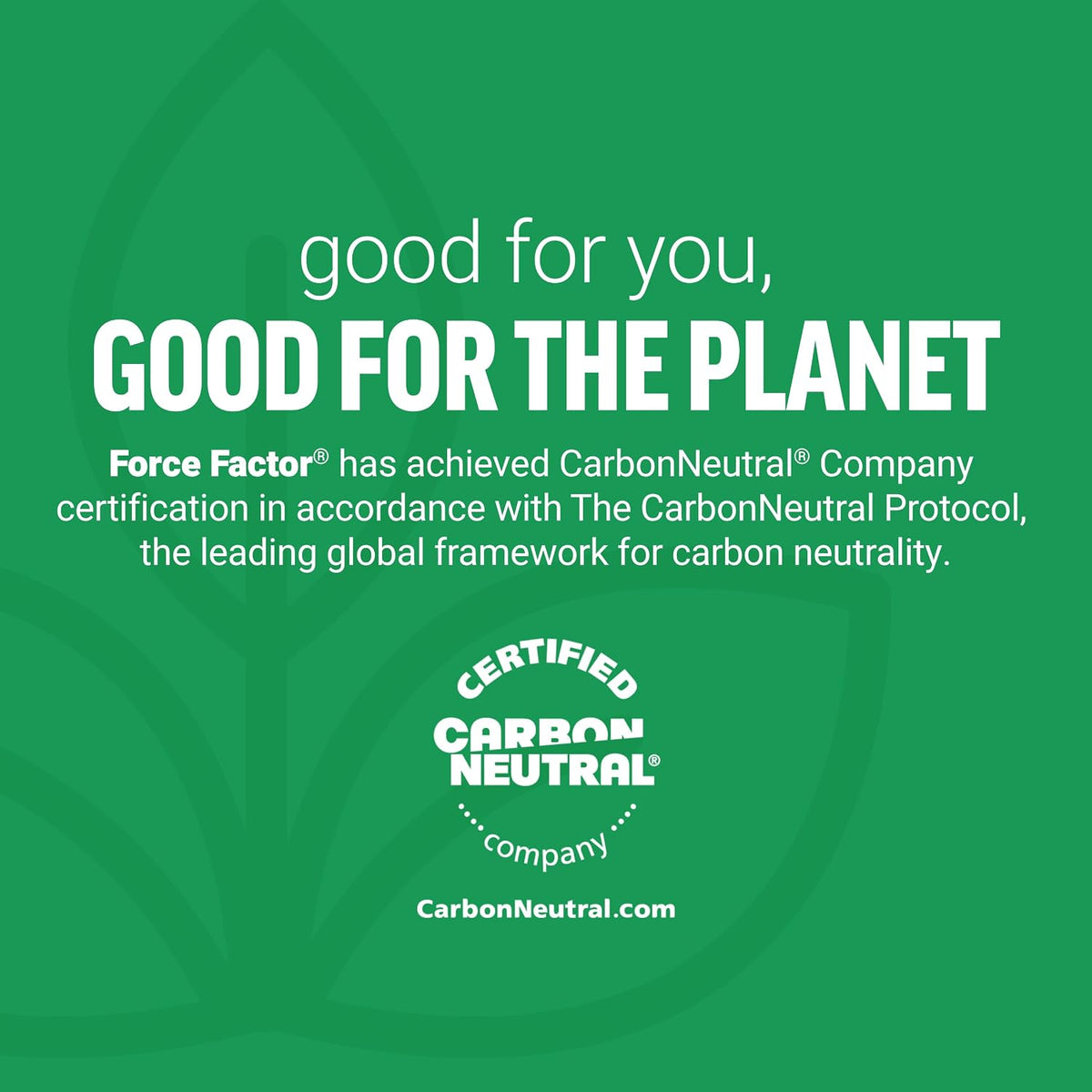 Carbon neutral and sustainability commitment graphic