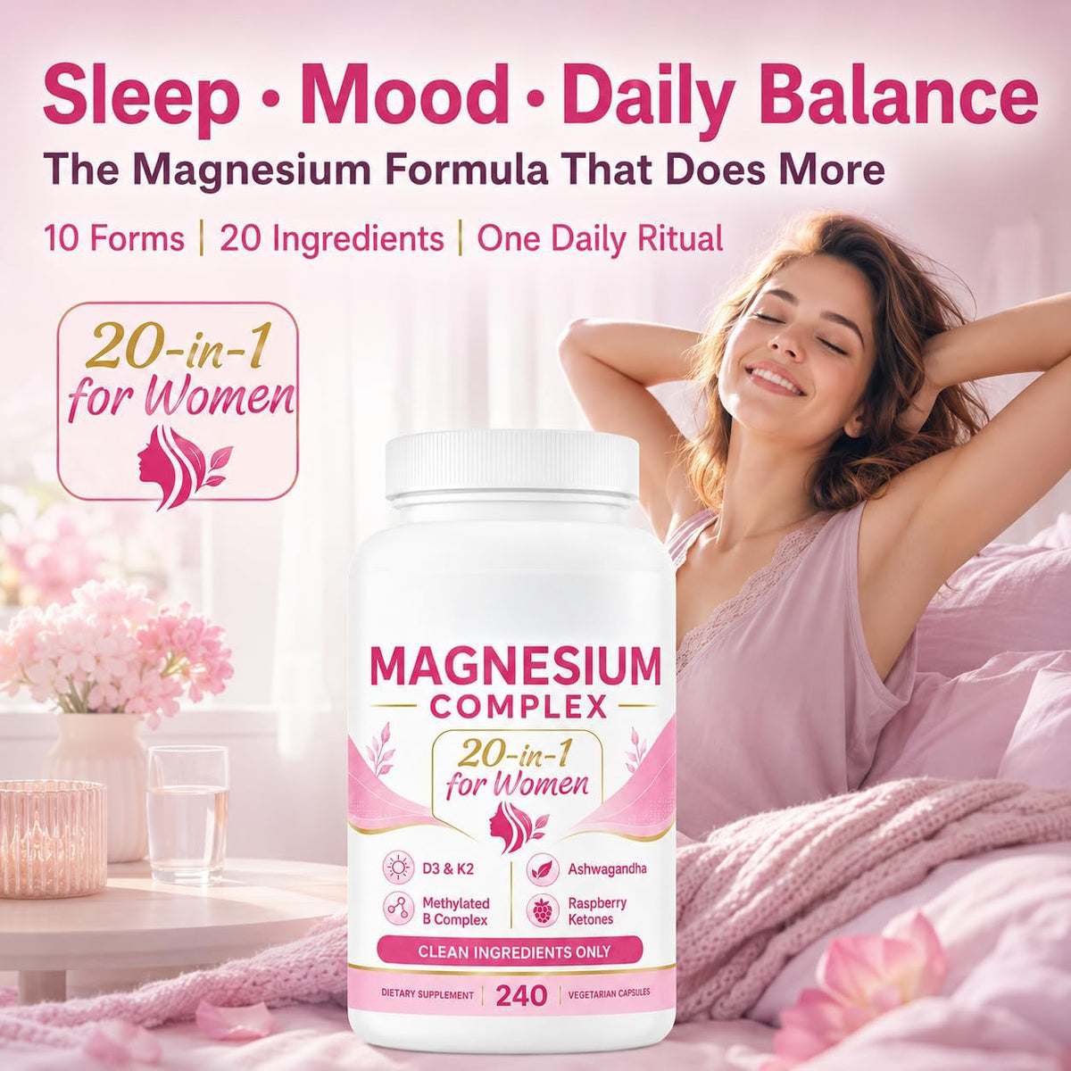 Sleep, mood and daily balance benefits of the magnesium complex