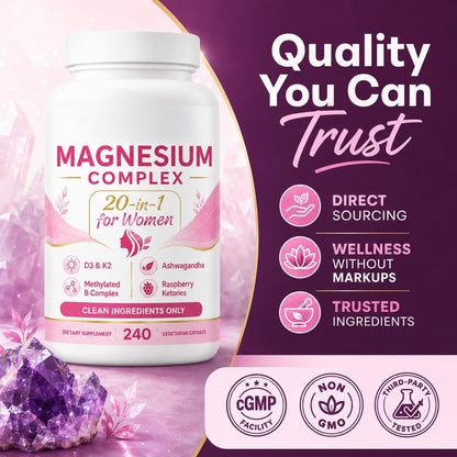 Quality and sourcing badges for the magnesium complex