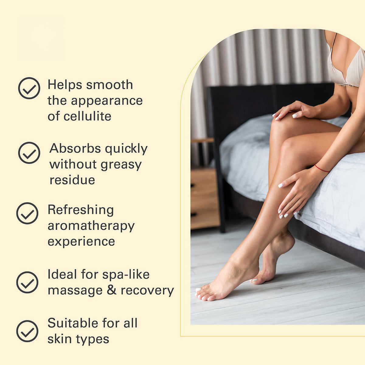 Anti Cellulite Massage Oil for Massage Therapy with Collagen (8 Fl Oz)