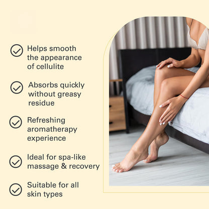 Anti Cellulite Massage Oil for Massage Therapy with Collagen (8 Fl Oz)