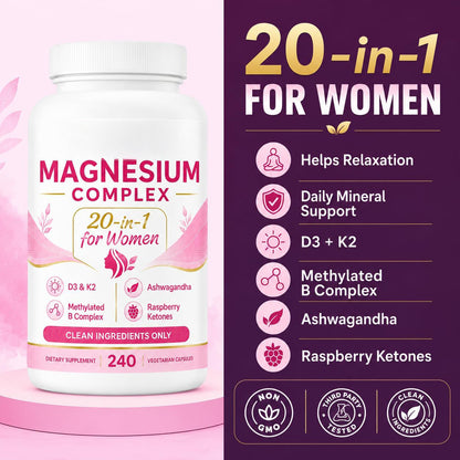 Twenty-in-one magnesium formula for women graphic