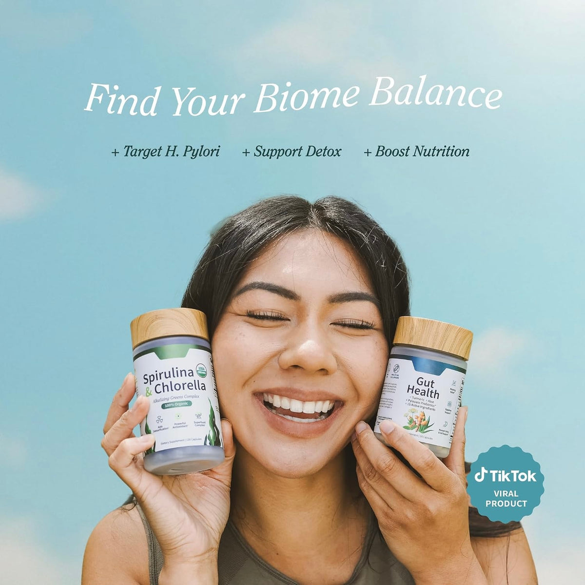 Snap Supplements Gut Health Supplement & Organic Spirulina Chlorella Bundle