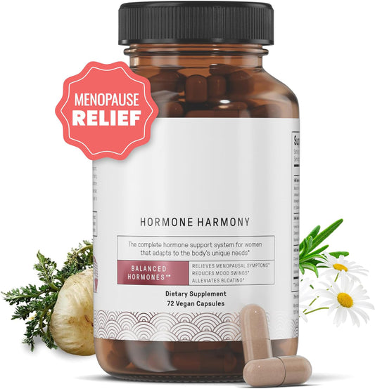 Happy Mammoth **Not Available Hormone Harmony Natural Hormonal Support for Women, Relief for Menopause, Perimenopause, Healthy Hormonal Balance, Hot Flashes. 72 Capsules.