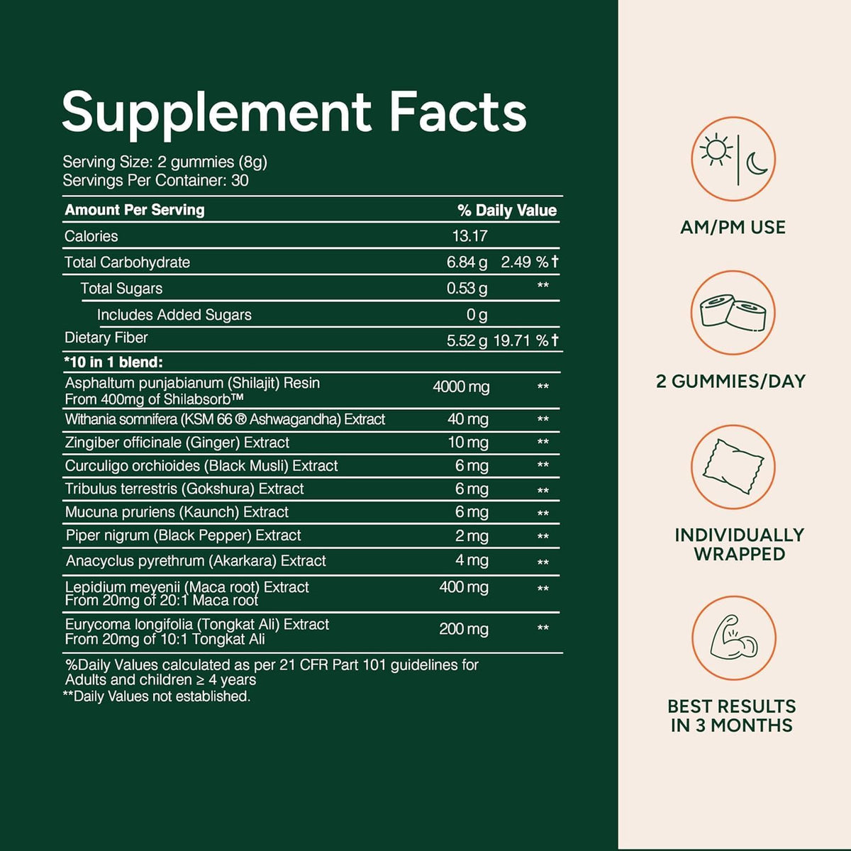Shilajit resin and powder beside the gummies
