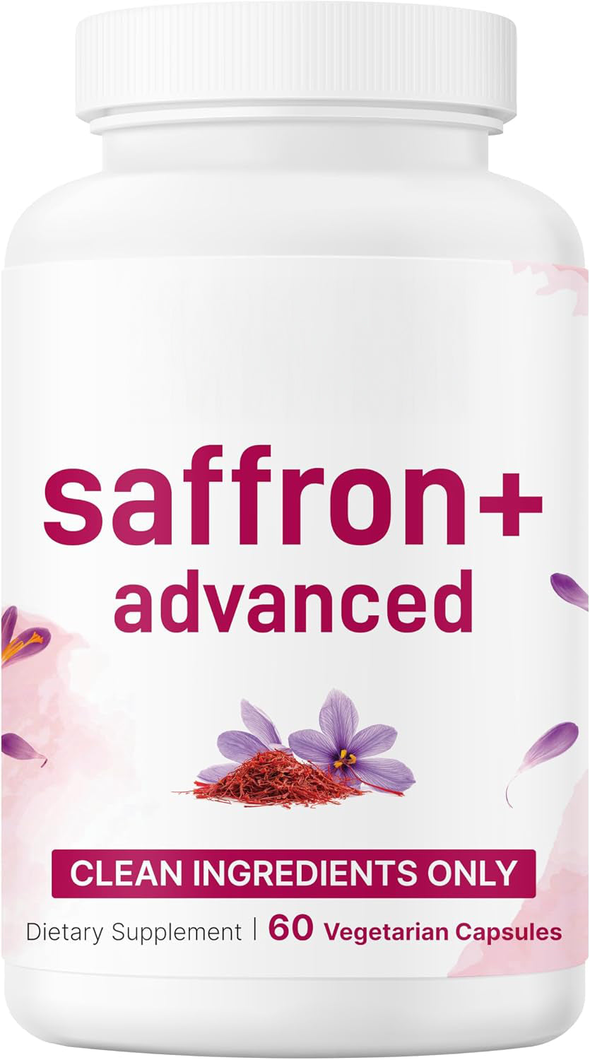 Micro Ingredients Saffron+ Advanced Supplements, 60 Vegetarian Capsules
