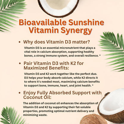 Micro Ingredients Vitamin D3 K2 MK-7 10,000 IU Per Serving, 300 Softgels
