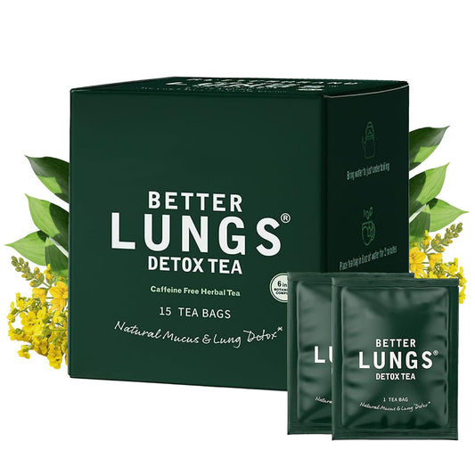 Betterbrand Mullein Tea Bags, Lung Detox w. Thyme, Elderberry, 15 Bags