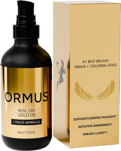 I Am Joy Co. Ormus Gold Oil Monoatomic | Supports Deeper Thought, Intuitive Awareness & Dream Clarity | Rich with Minerals, Platinum, Iridium | Non-Chemical Extraction | 4oz