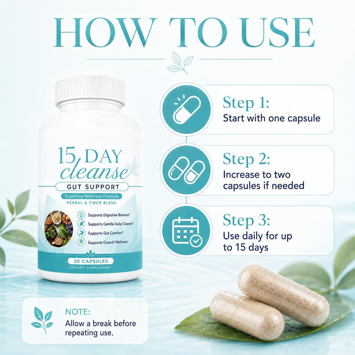 Step-by-step directions for the 15 day cleanse