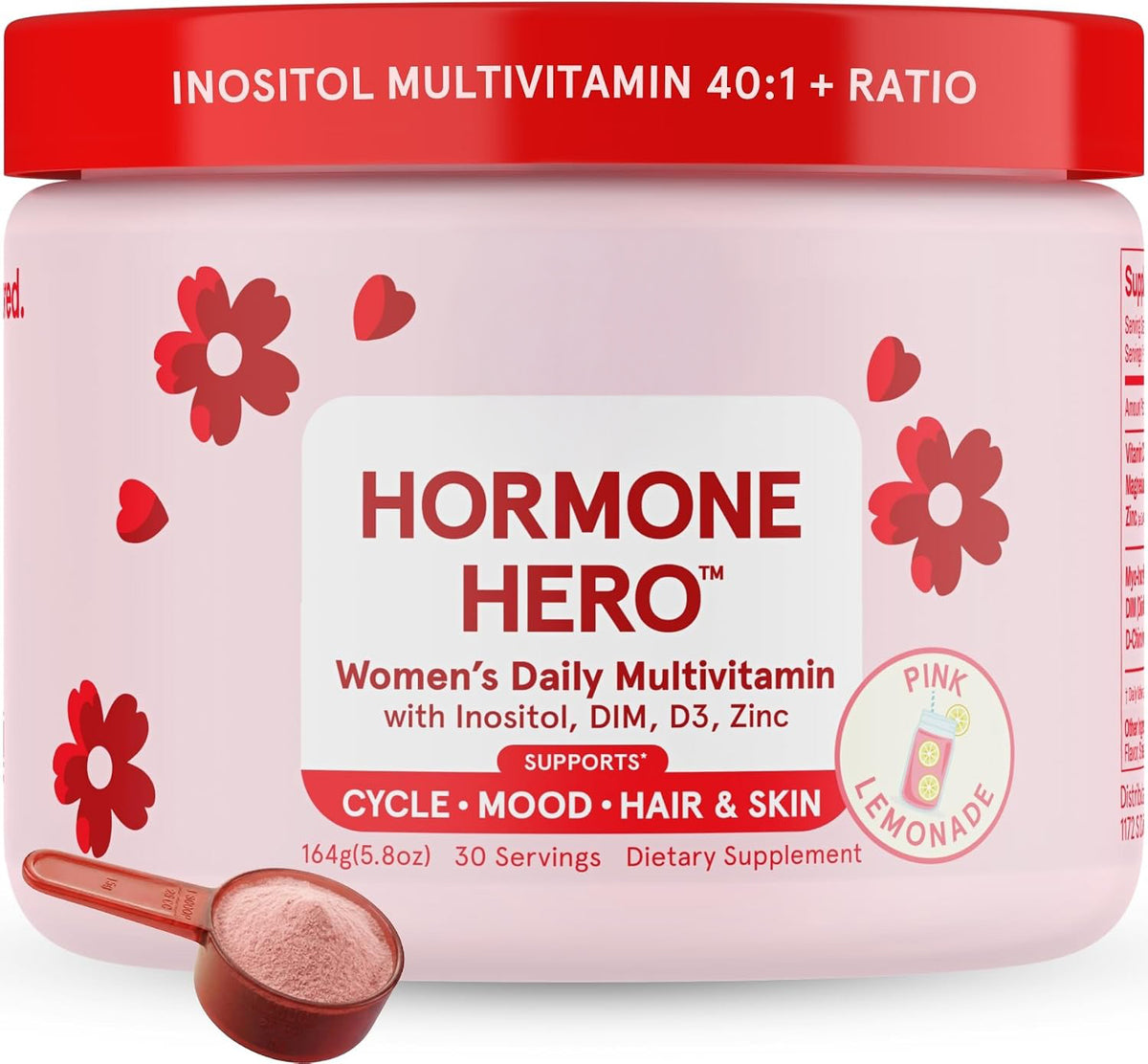 Peach Perfect Inositol Multivitamin – Myo-Inositol & D-Chiro 40:1 Blend, Omega-3, Vitamin D3, Magnesium, Zinc – Supports Women’s Health, Mood, Energy, Supplement – 30 SVG