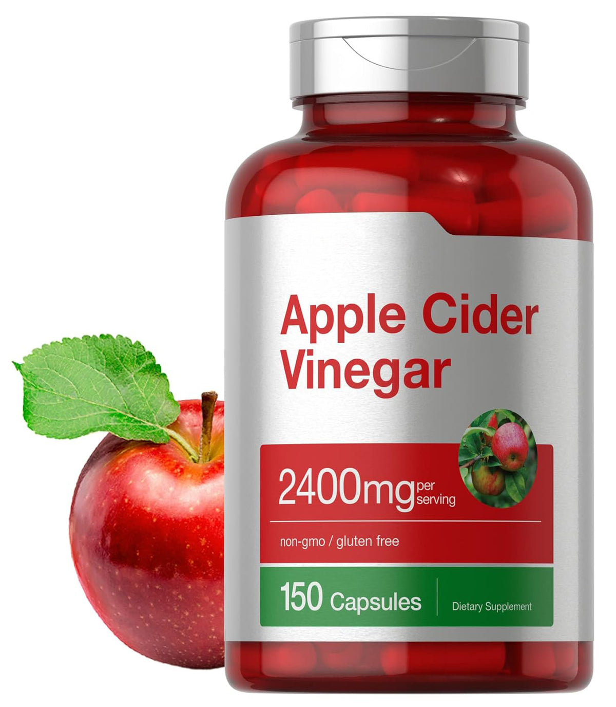 Horbäach Apple Cider Vinegar Capsules | 2400mg | 150 Count