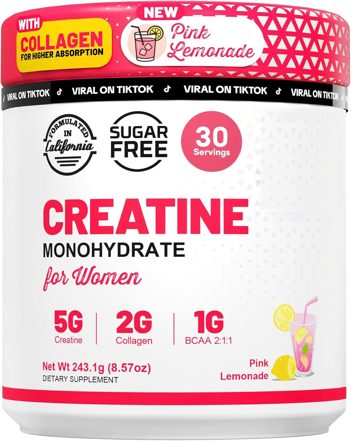Old School Labs Creatine for Women with Collagen and BCAA, Unflavored