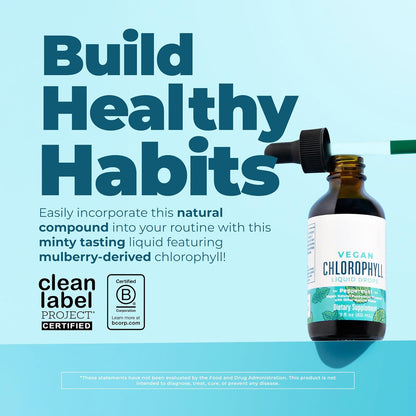 MaryRuth's Chlorophyll Liquid Drops, Delicious Minty Flavor, Vegan, 2 Fl Oz