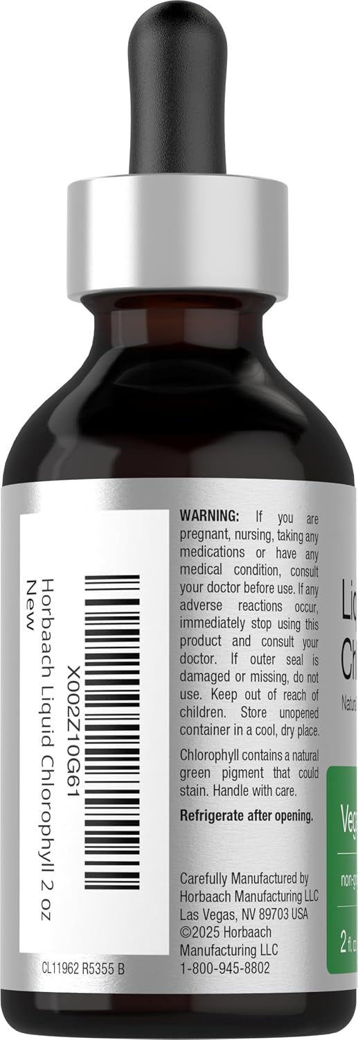 Horbäach Liquid Chlorophyll Drops | 2 fl oz | Natural Peppermint Flavor