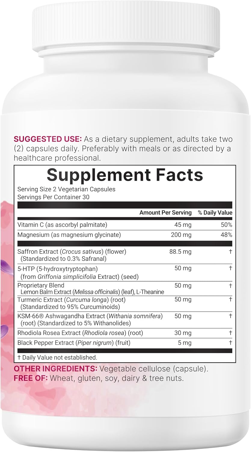 Micro Ingredients Saffron+ Advanced Supplements, 60 Vegetarian Capsules