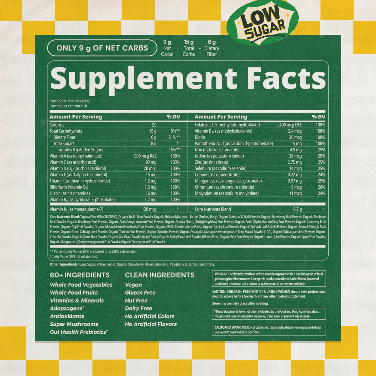 Grüns Superfood Gummy Bears: Comprehensive nutrition supplement with 60+ ingredients: Vitamins and Minerals, Prebiotics for Digestive Health, Adaptogens, Chlorophyll, Chlorella, Fruits and Vegetables, Gluten Free, Vegan, Third Party Tested