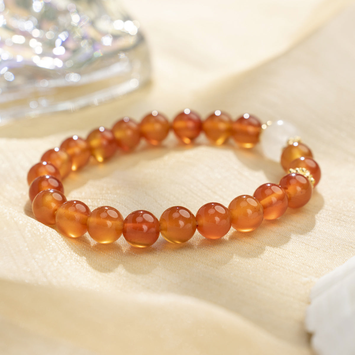 Champagne Agate Bracelet: Subtle Elegance with Grounding Energy