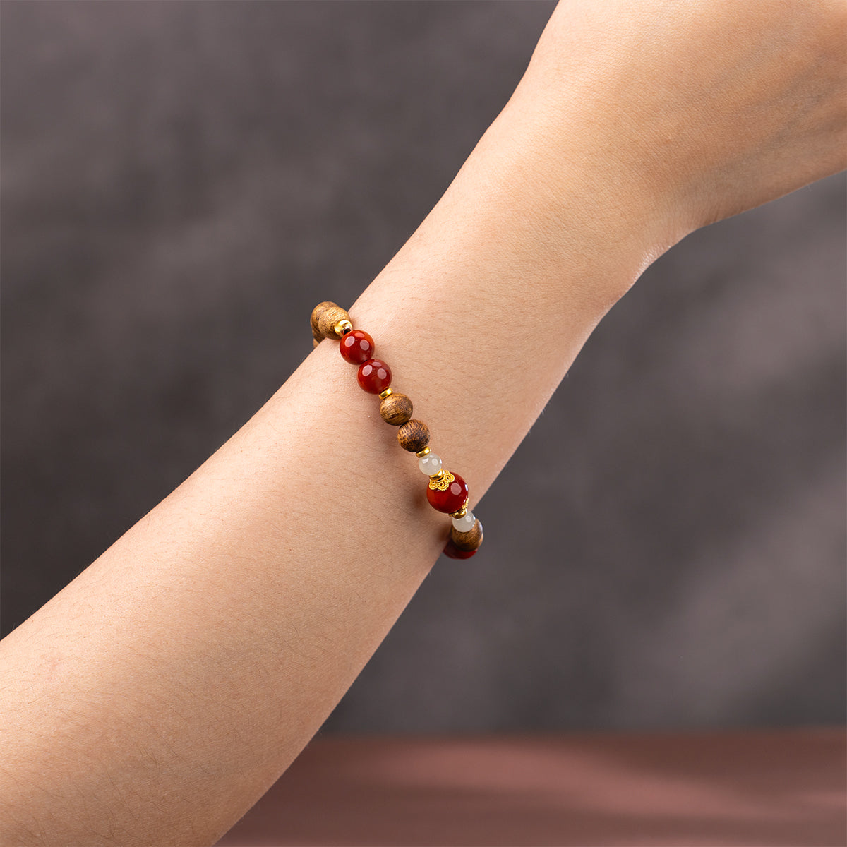 Restorative Path A Agarwood & Agate Bracelet Agarwood Agate for gentle healing