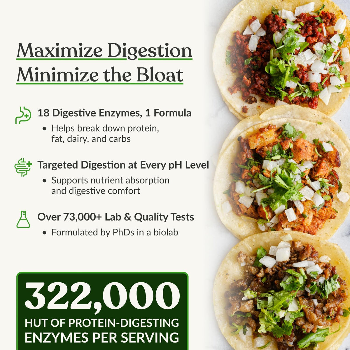 Graphic on maximizing digestion and minimizing heaviness after meals