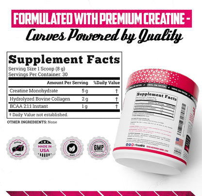 Old School Labs Creatine for Women with Collagen and BCAA, Unflavored