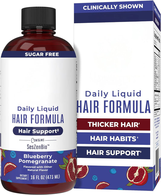 MARYRUTH'S Daily Liquid Hair Formula, Thicker, Stronger Hair in Women, 16oz
