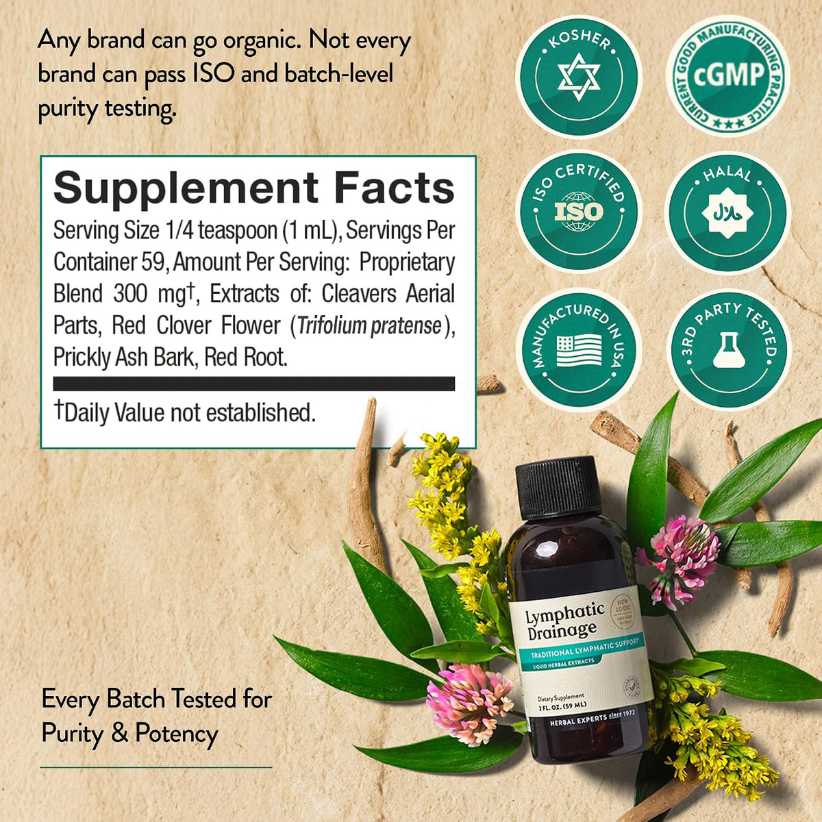 Nature's Sunshine Lymphatic Drainage Drops with Cleavers Extract - 60 Serv.