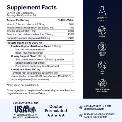 Supplement Facts panel for the nitric oxide booster