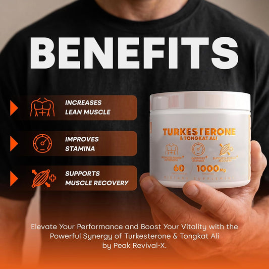 Turkesterone Tongkat Ali Supplement for Muscle Strength & Recovery Support